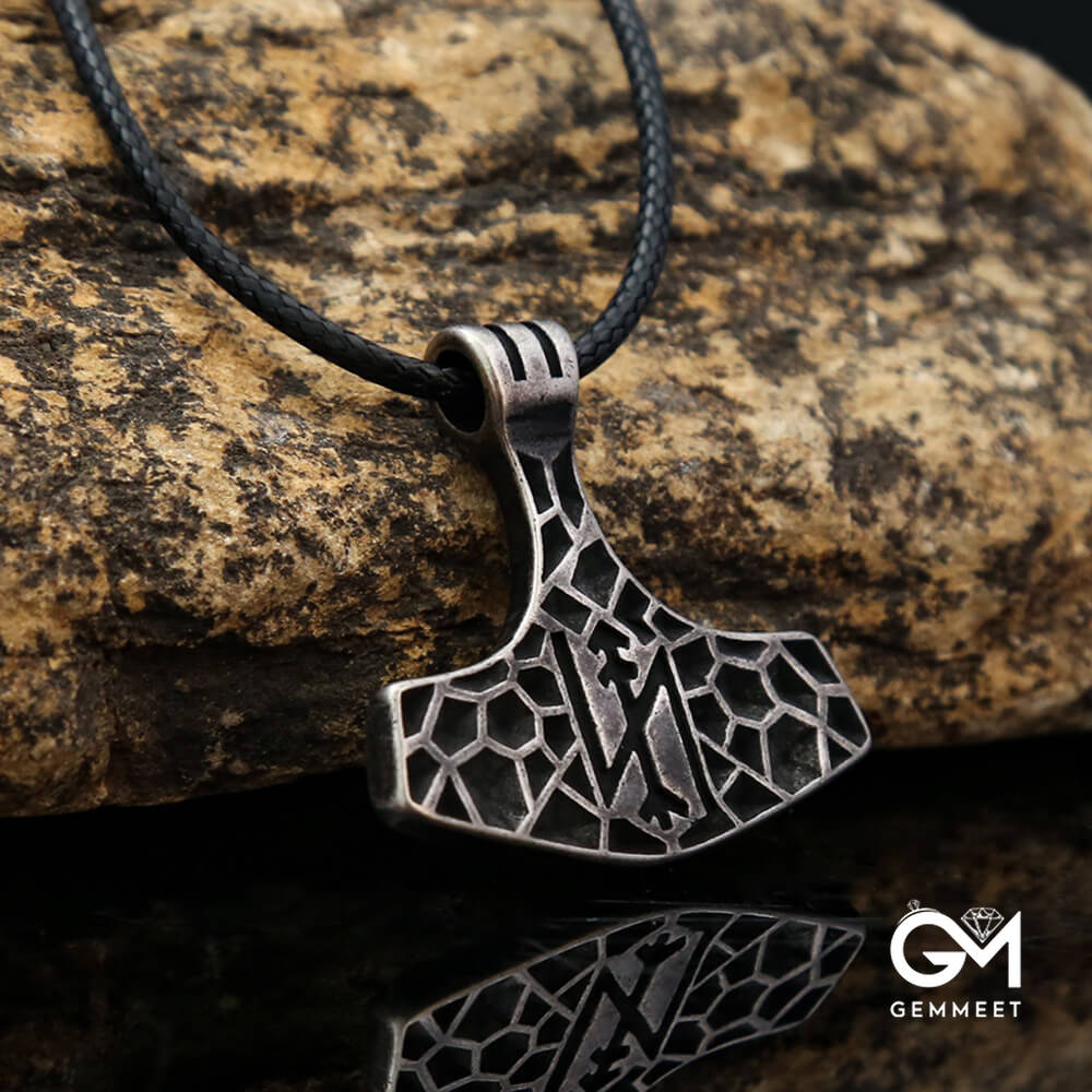 Viking Rune Stainless Steel Pendant Necklace