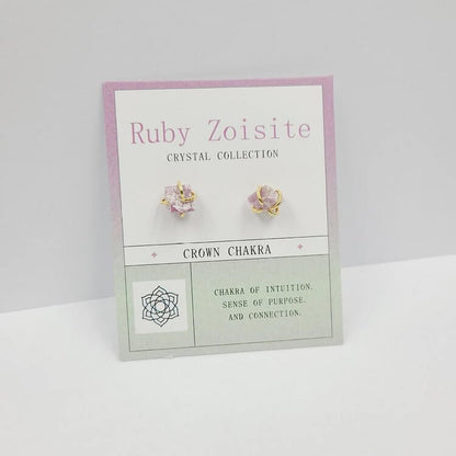 12th Birthday Rough Stone Earrings