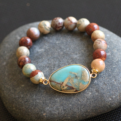 10mm Shoushan Stone Yoga Bracelet