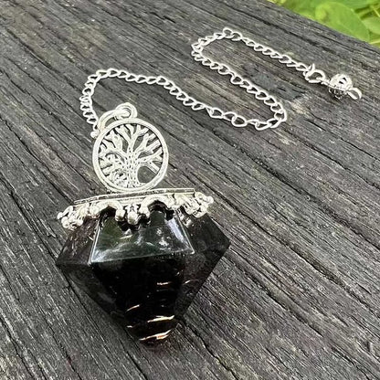 "Meditation Companion" - Crystal Hexagonal Rhombus Pendulum