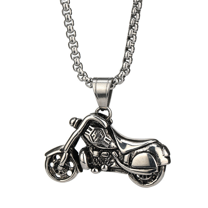 Hip Hop Fashion Motorcycle Pendant Necklace