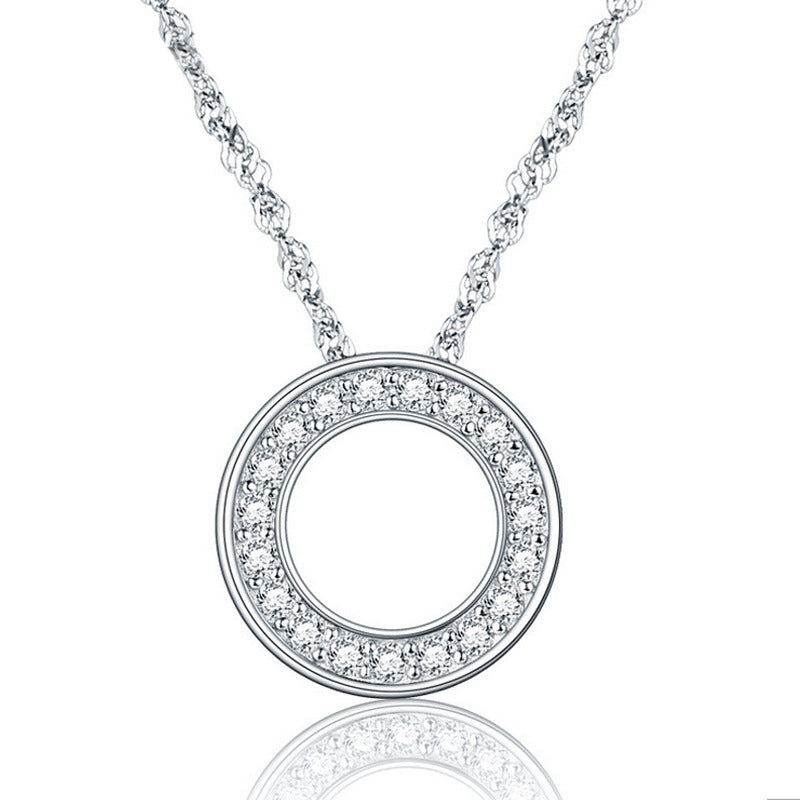 Stylish Circle  Zircon Pendant