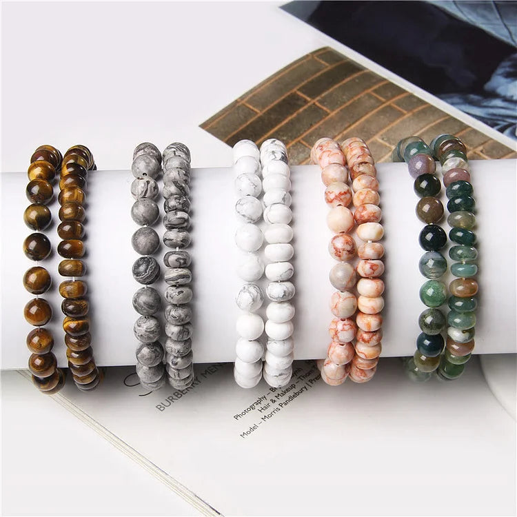 Beaded Jewelry For Man Double Layer Bracelet Set