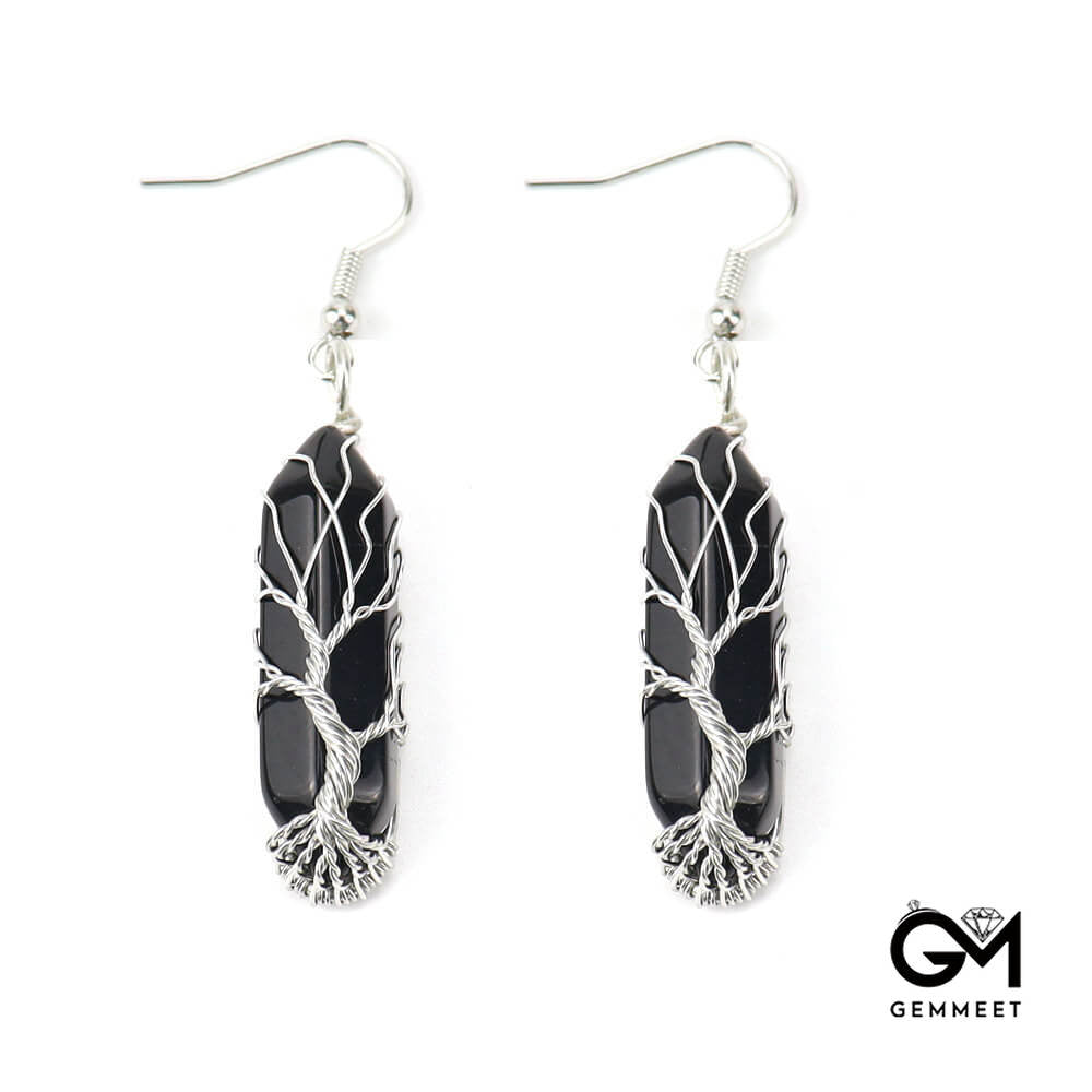 Crystal Tree of Life Alloy Earrings