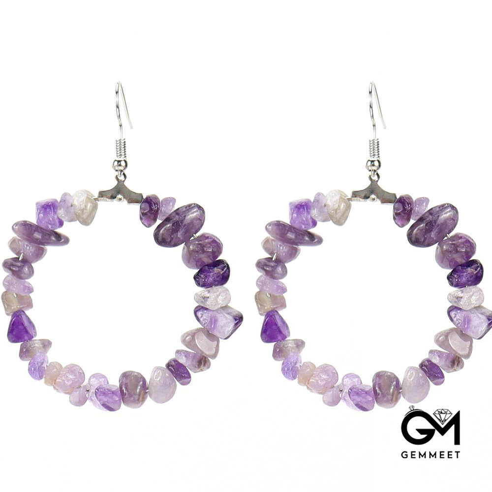 Crystal Geometric Irregular Beaded Earrings