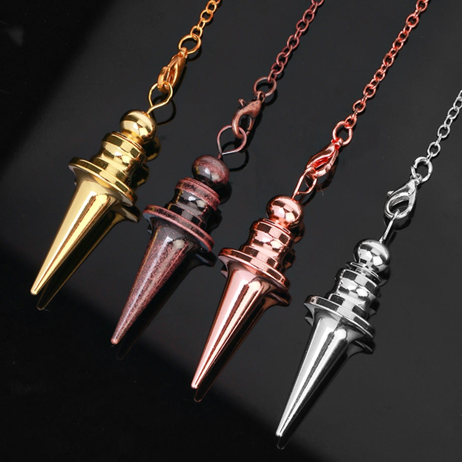 Metal Long Tapered Pointed Pendant