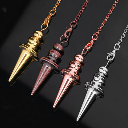 Metal Long Tapered Pointed Pendant