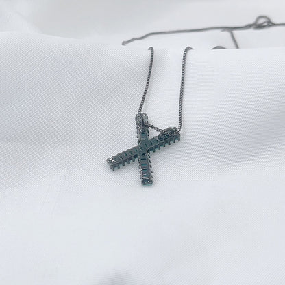 X Shape Faxul Turquoise Pendant