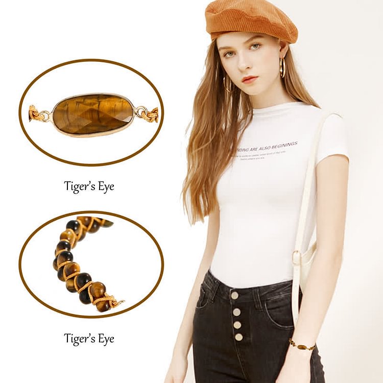 Tiger Eye Beads Braided Bracelet