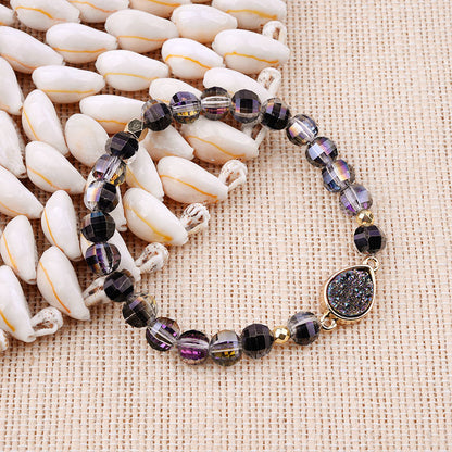 Specail Cut Bead Druzy Crystal Bracelet