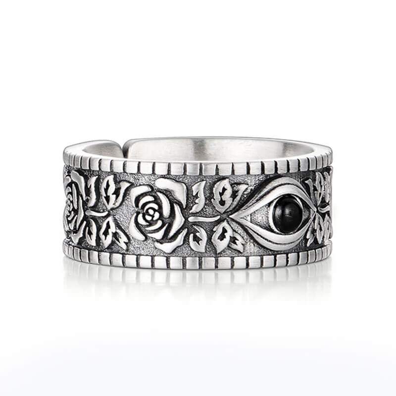 Retro Personality God's Eye for Boys Niche High Street Ring