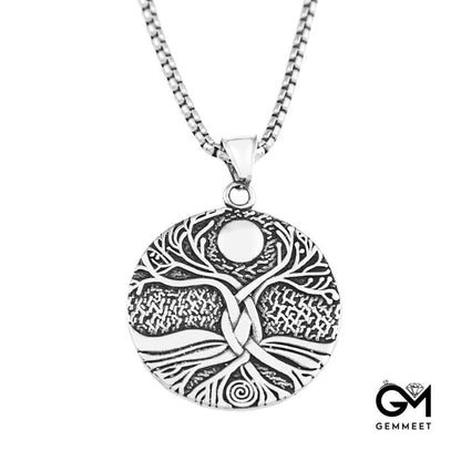 Tree of Life Stainless Steel Viking Necklace