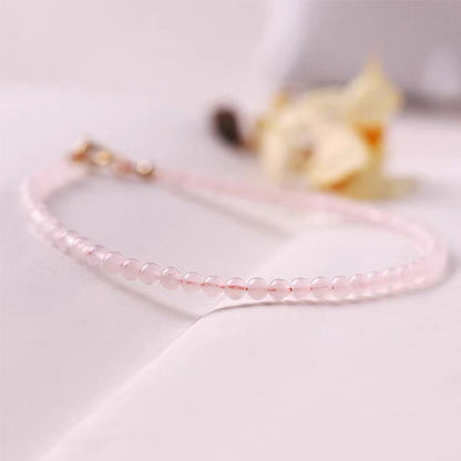 Summer Peach - Pink Crystal Gemstone Bracelet