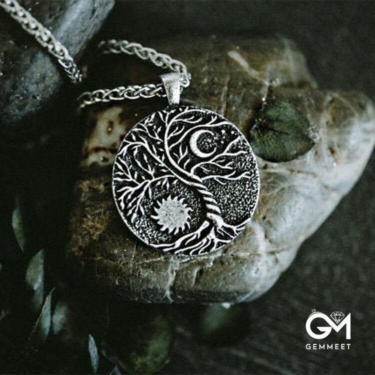 "Riding with the Stars" - Tree of Life with Sun and Moon Necklace