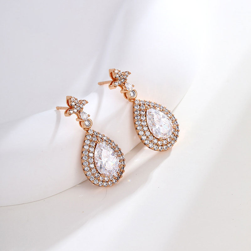 Zirconia Drop Earrings