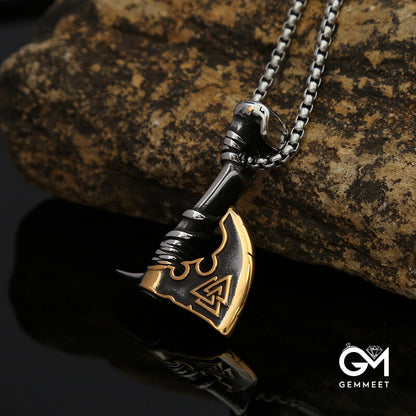 Stainless Steel Axe Pendant Hip Hop Necklace