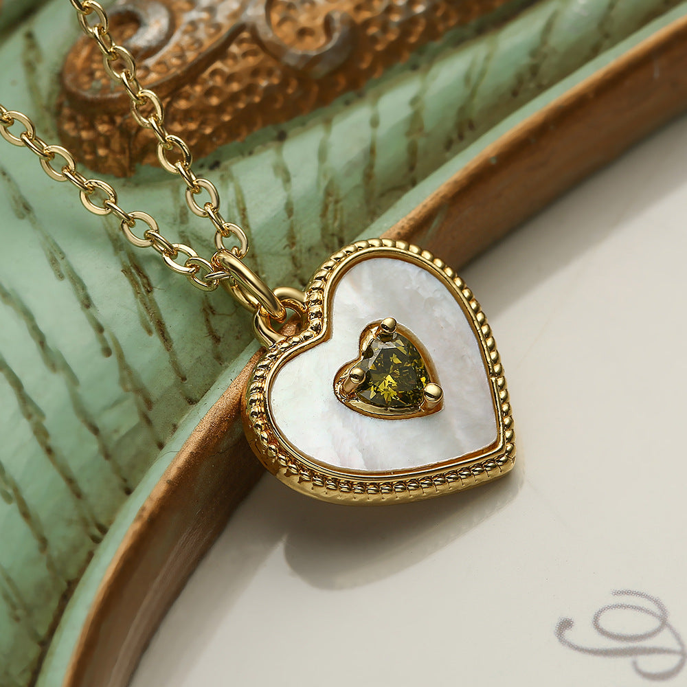 Heart IN Heart Halo Pendant Necklace