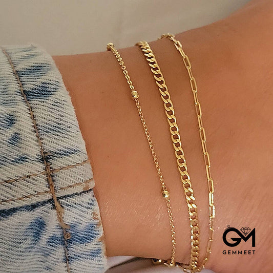 Bohemian Multilayer Metal Chain Anklet