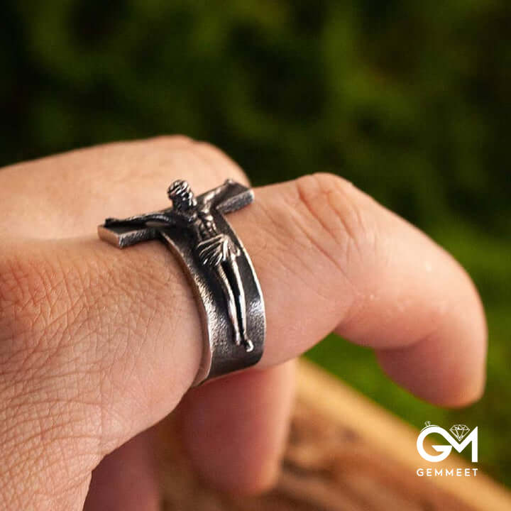 Cross Jesus Vintage Ring