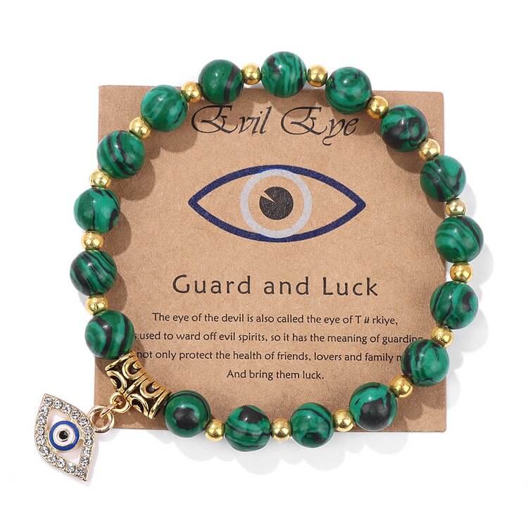 Bead Evil Eye Pendant Bracelet