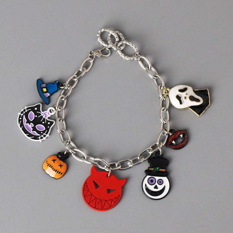 Halloween Pumpkin Head Spooky Clown Vampire Combination Bracelet