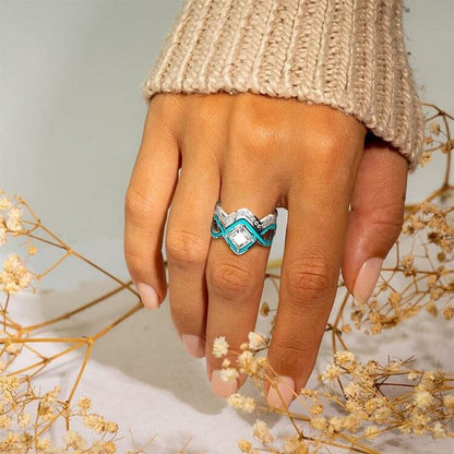 Turquoise Ocean Wave Ring