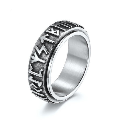 Release Stress 3D Viking Rune Turnable Ring