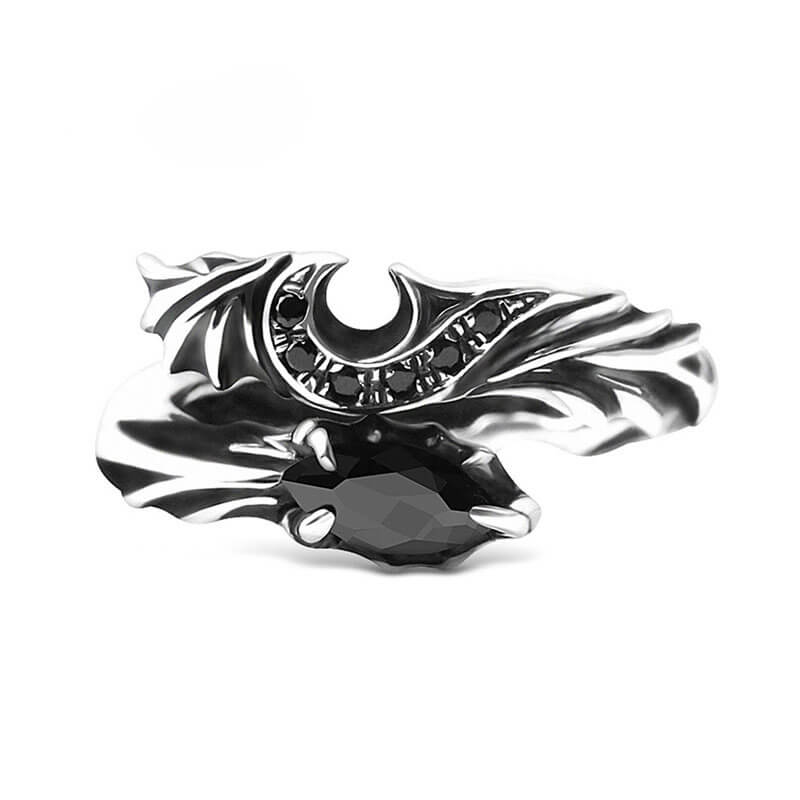 Evil Black Onyx Twisted Cascade Ring