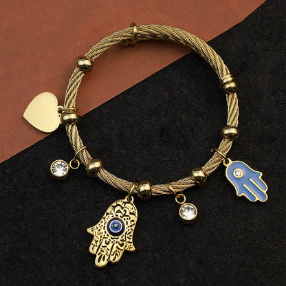 Hamsa With Evil Eye Protection Bracelet