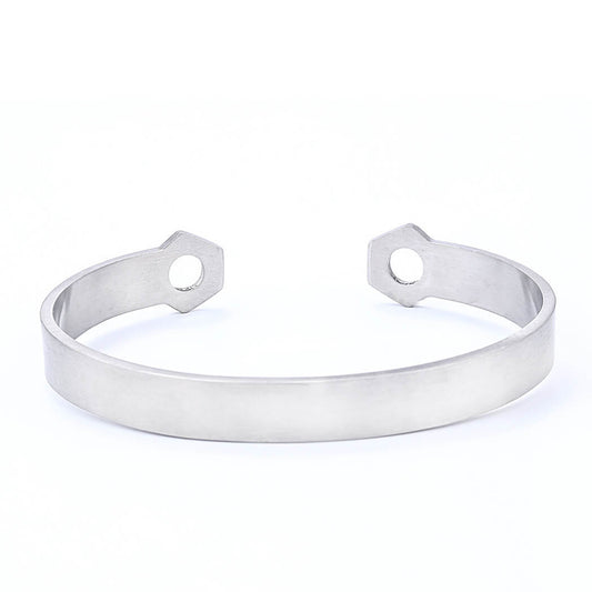 Fashion Simple Titanium Steel C-shaped Open Bracelet