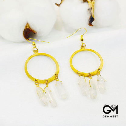 Bohemia Circle Crystal Earrings