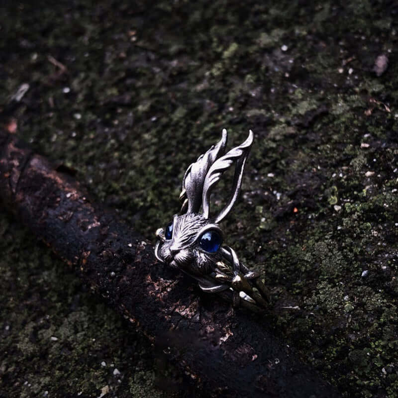 The Lolita Alice Rabbit Blue Sapphire Ring