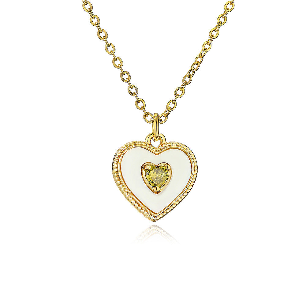 Heart IN Heart Halo Pendant Necklace