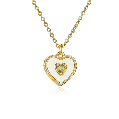 Heart IN Heart Halo Pendant Necklace