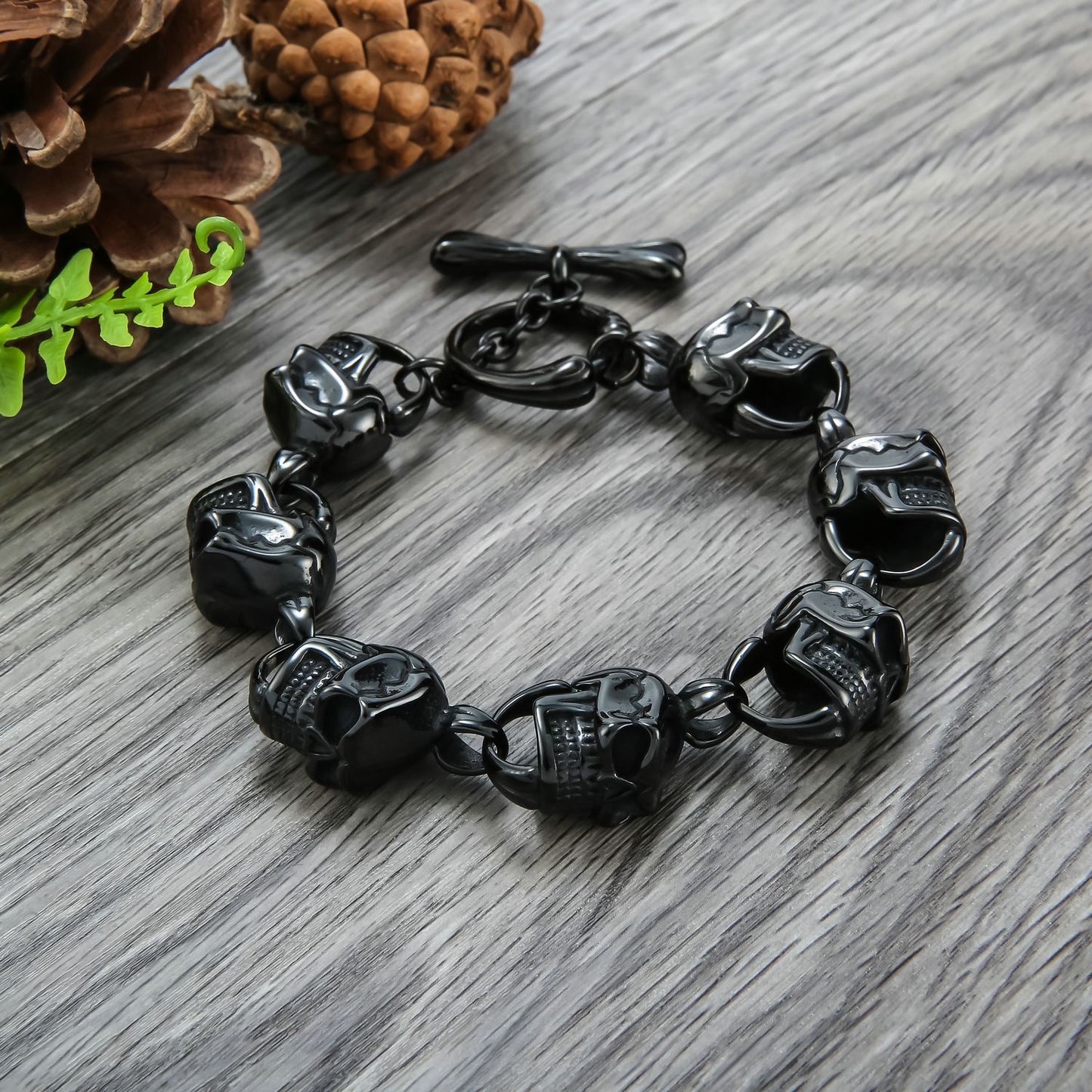 Personalized Skull Titanium Steel Men's Bracelet