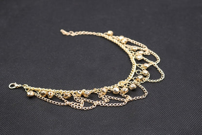 Bohemia Golden Bell Chain Tassel Anklet