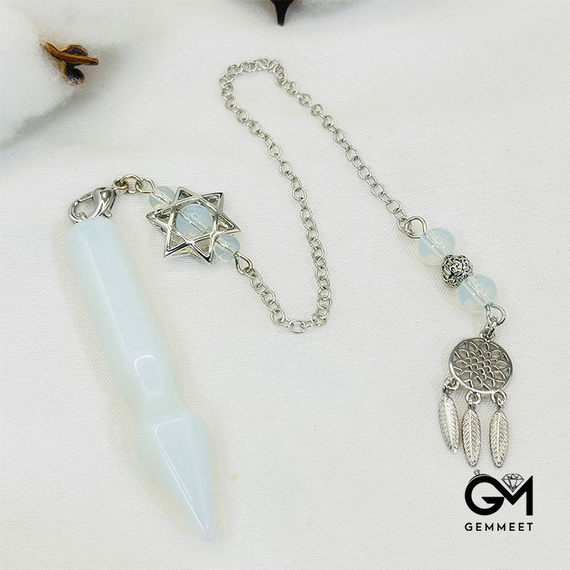 White Crystal Spirit Pendant Cone