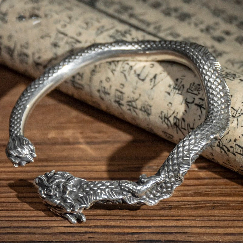 Vintage Dragon Head Dragon Pattern Bracelet