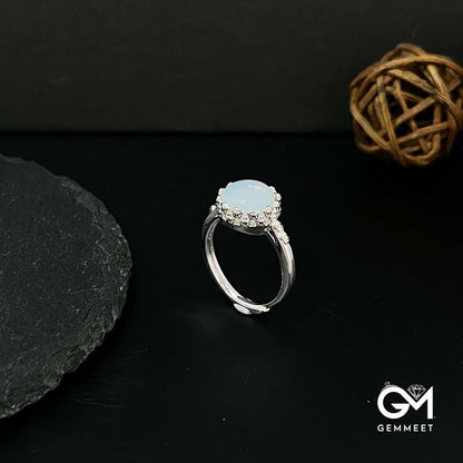 Vintage Large Moonstone Adjustable Ring