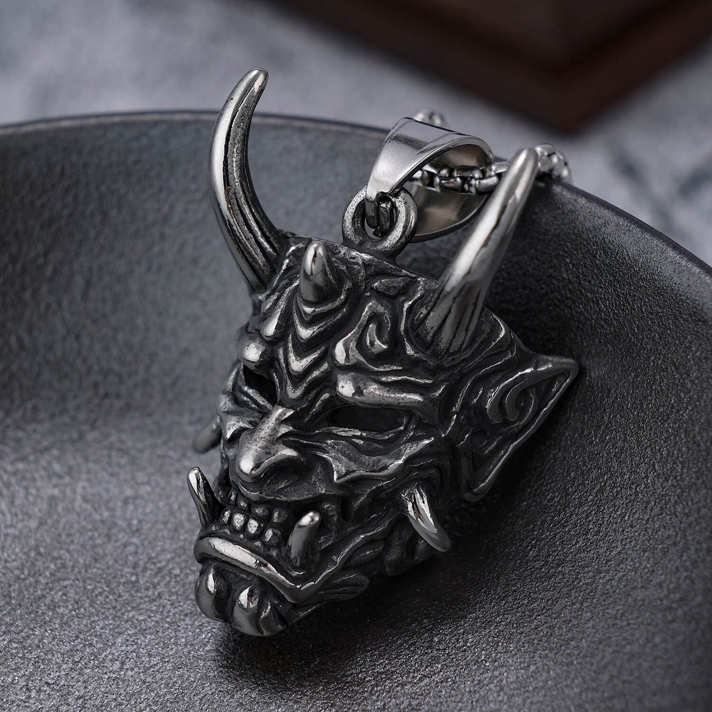 Ghost Head Fangs Mask Stainless Steel Pendant