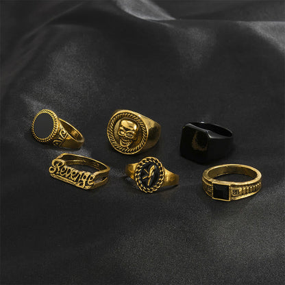 Men's 6PCS Retro Ring Set