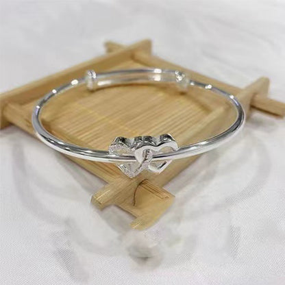 Simple Fashion Double Heart Push-Pull Bracelet