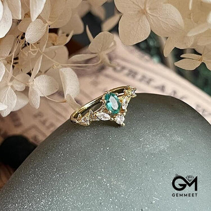 "Chamuel's Crown" - Paraiba Tourmaline Healing Ring