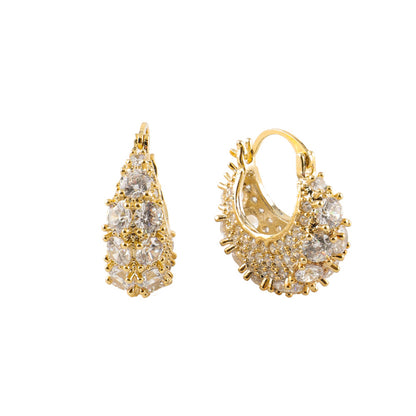 Zircon Stereo Sparkle Earrings