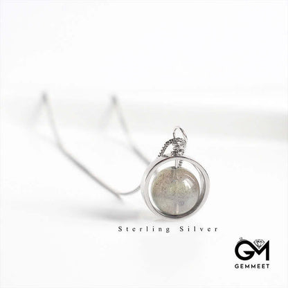 S925 Moonstone Love Planet Pendant