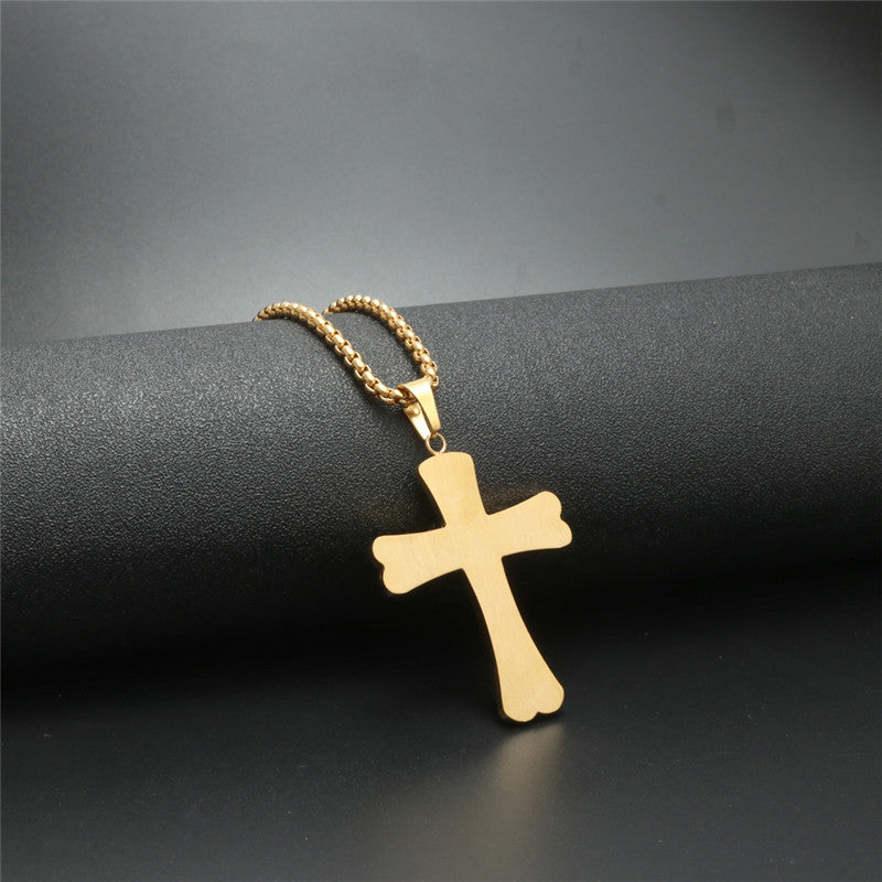 Cross Colored Zircon Punk Men's Personalized Pendant