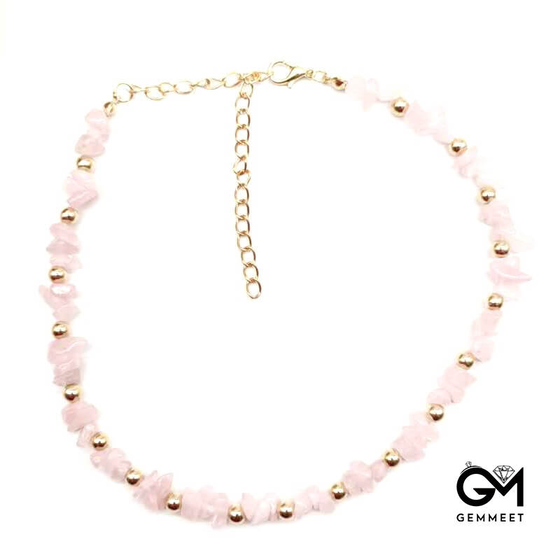 Crystal Rubble Choker Short Chain Necklace