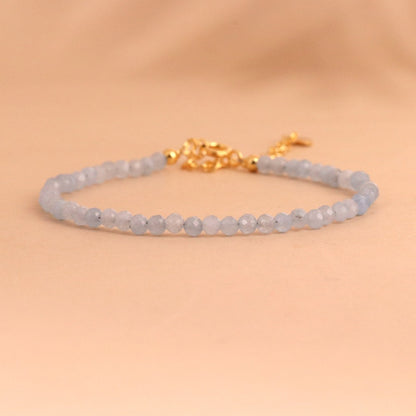 Aquamarine Crystal Simple Bracelet