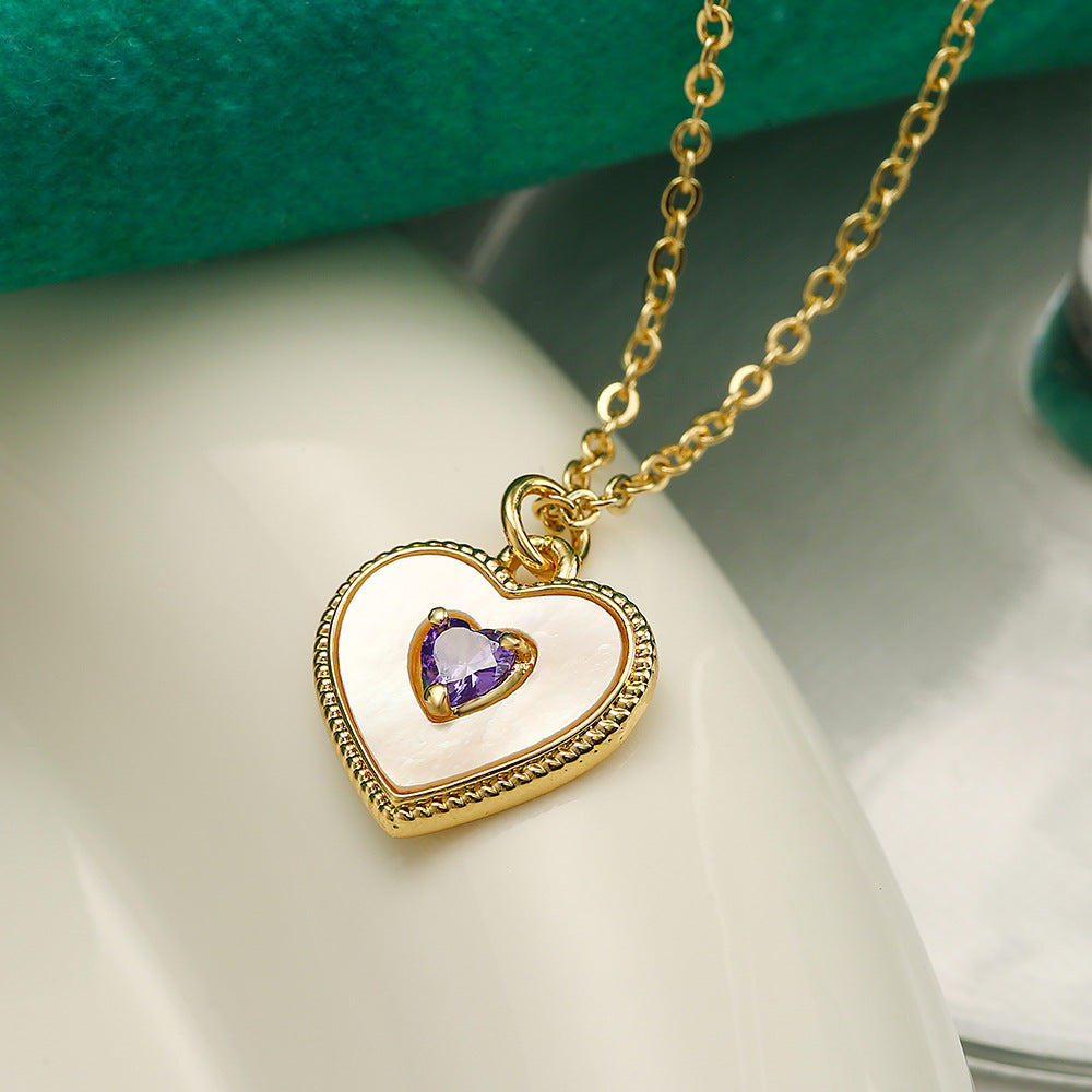 Heart IN Heart Halo Pendant Necklace