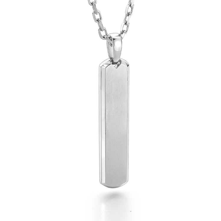 Sterling Silver High Street Rectangle Pendants Necklace